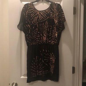 Black Dress with Rose Gold